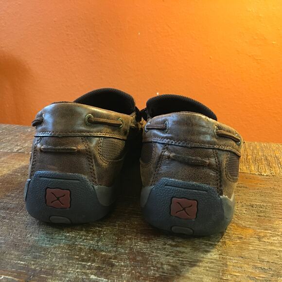 Twisted X Mens Slip on Driving Moc Loafer Bomber Brown Size 12 M MDMS009 - Picture 4 of 10